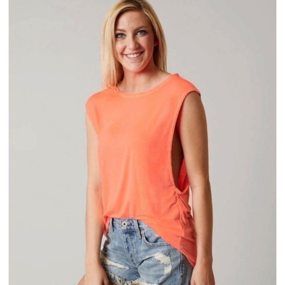 We The Free Free People The It Orange Muscle Tank Top S